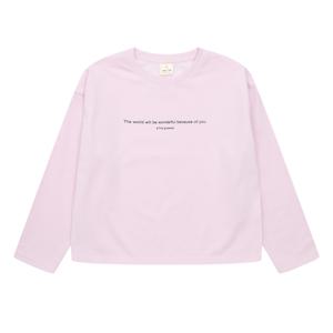 [에꼴리에][에꼴리에] 여아레터링 포인트 티셔츠23O0451_VI