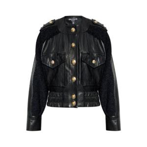 발망 트위드   레더 봄버 재킷 FF1TF500MH20 EAP TP942449375