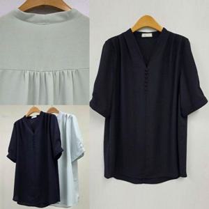 블라우스 브라우스 셔츠 빅사이즈 애니볼륨찰랑 505U526S 여성