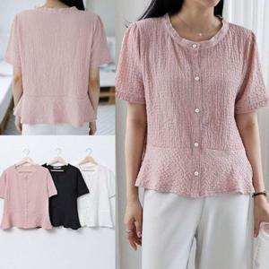 블라우스 브라우스 셔츠 빅사이즈 프랄린셔링펄 506U628S 여성의