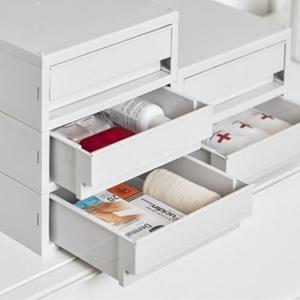 아트박스/시스맥스 뉴트로 소품함 중형 3단 - 쿨그레이