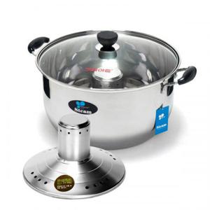 키친아트 스텐 스팀 빨래솥 대용량 냄비 30cm