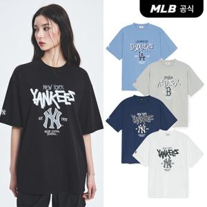 [MLB공식] 24S [택가 69000원] 공용 베이직/그래픽 블랙 반팔 티셔츠 8종 택 1 3ATSB0553