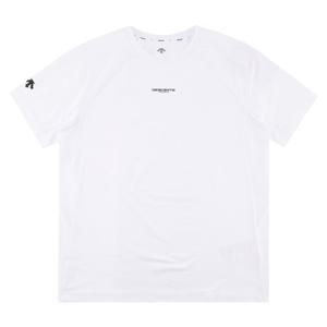 데상트 남성 자가드 반팔 티셔츠 SP321TTS78WHT
