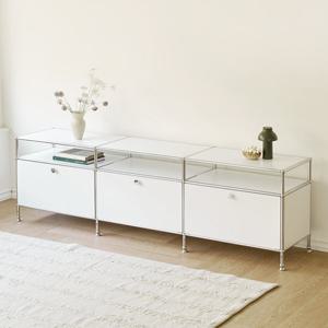 아씨방가구 바인 미드센츄리 높은 모듈 TV 거실장 2200