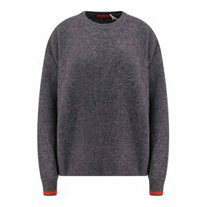 [GUCCI] 라프리마 여성 보트 넥 울 앤 캐시미어 셔츠 위드 web 디테일 810341XKEFL1185 Grey /8