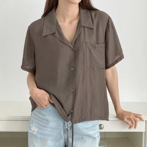 나야홍 / 빅사이즈 506 브이카라세미크롭남방 DGOU773