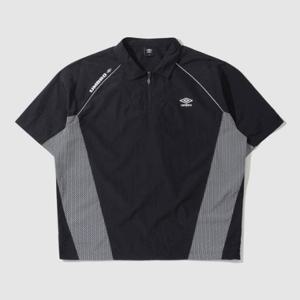 엄브로자켓 JQS UP321CWT81-BLK RAVE 나일론메탈 반팔 카라 아노락 / BLACK