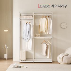 레이디가구 에어랙 철제 드레스룸 시스템옷장 1400 행거형