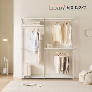 레이디가구 에어랙 철제 드레스룸 시스템옷장 1800 행거형