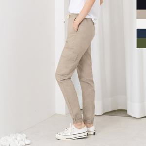 샵앤) 여성 린넨 허리밴딩 카고 조거 팬츠 WDM-WPT-GPPL82