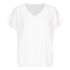 샵앤) 여성 V넥 린넨 캡소매 니트 티셔츠 FRB-WKN-20698-아이보리