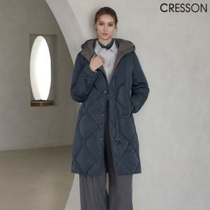 크레송 틸그린 반더블 퀼팅 후드 다운 C244B801A_63