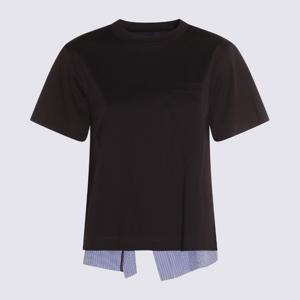 사카이 블랙 라운드 넥 체스트 포켓 티셔츠 2508014 239