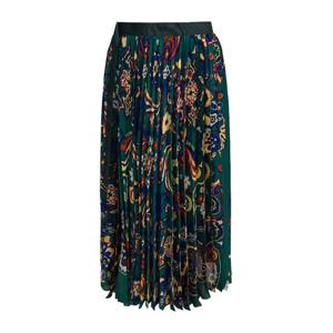 사카이 플로럴 프린트 플리츠 미디 스커트 2507982551 GREEN