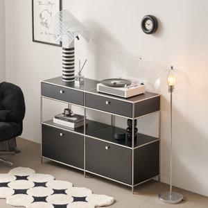 나무뜰 데인티 1200 모듈 수납장 서랍 선반 높은 다용도 거실장 FEF509C (착불)