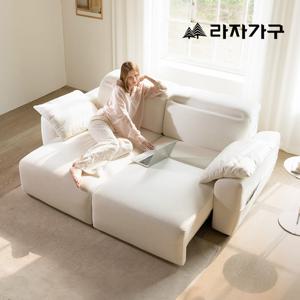 라자가구 레온 타이보텍스 모션 슬라이딩 리클라이너 3인 패브릭 소파