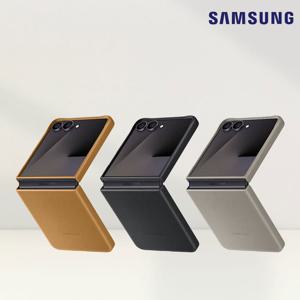 삼성전자 정품 갤럭시Z플립7 슬림 카인드수트 케이스 스크래치 충격 보호 비건 레더 커버 EF-VF766 N