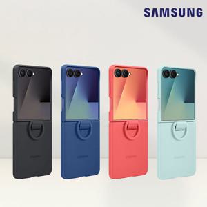 삼성전자 정품 갤럭시Z플립7 슬림 실리콘 케이스 스타일리시 컬러 링 그립 보호 커버 EF-PF766 N