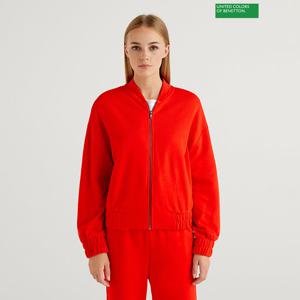 베네통 Cotton zip-up jumper 3F_3J68D5005_RD