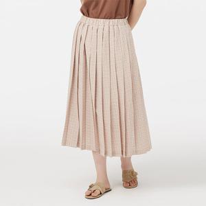 [빌드]BPMS212 체크 플리츠 스커트/빅사이즈/미시/여성/여름