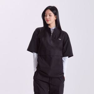 다운블로우-DBS4TBK4005 여자하이넥 스트링반팔아노락 티셔츠 반팔 반팔티셔츠 아노락 하이넥 반집업 골프 스포츠 골프웨어 스포츠웨어