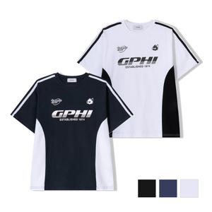 남자 스포티 1874 고양이 트랙 반팔 티셔츠 RM-TSH-Q083-곤색