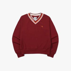 디아도라긴팔티 AQS D4222TFS47BDS 몬텔로 스테디 져지 맨투맨 우먼 BURGUNDY