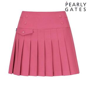 파리게이츠 (521E3PC102PK) 여성 더블 버튼 플리츠 큐롯 스커트