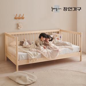 장인가구 뉴피터 SE0 어린이 원목 저상형 데이베드 오픈형 침대 SS +순면메모리폼
