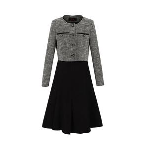 숲  (SA9TXM1) 트위드 재킷 세트 플레어 드레스