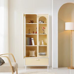 나무뜰 스모어 버터옐로우 장식장 높은 수납장 800 HPF202C (착불)