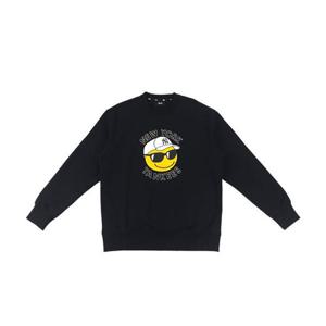 MLB 공용 스마일 오버핏 맨투맨 3AMTN0424-50BKS