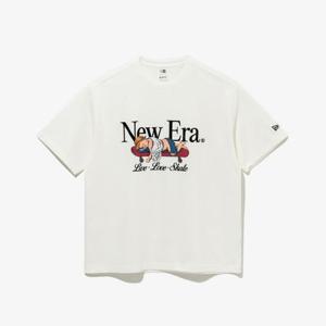 M 뉴에라반팔티 GQC 14536505 라이브 러브 스케이트 티셔츠 오프 화이트