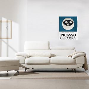 밀랑 피노 3인용 타이보 아쿠아텍스 소파 + 스툴 세트