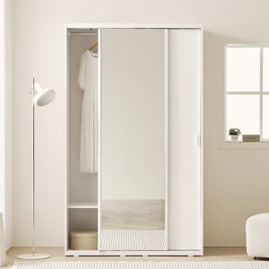 아씨방가구 모던 빅 미닫이 행거형 전신거울 슬라이딩 옷장 1200