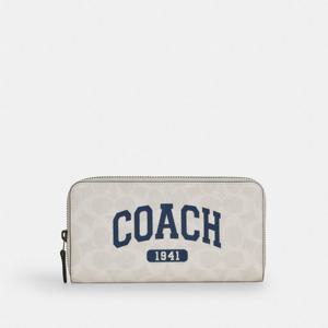 코치 아코디언 월렛 시그니처 캔버스 코치 그래픽 CBS95-QBY3S 초크/딥 블루