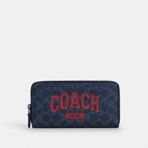 코치 아코디언 월렛 시그니처 캔버스 MIDNIGHT NAVY/BOLD RED CBS95-QBY3T