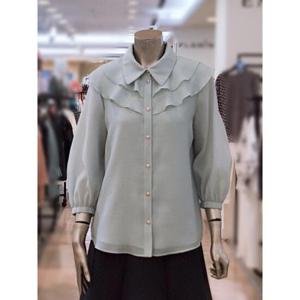 미니멈 세이브존03 미니멈 프릴넥 7부소매 블라우스 AGMYCGWB7120A