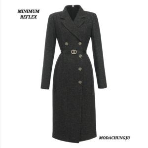 [미니멈]MD 카라넥 언발 버튼 원피스  MD MXDAWO0080_CJ