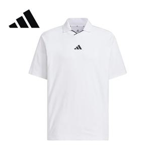 [아디다스골프] 25FW JM9579 브이넥 로고 반팔 남성 티셔츠
