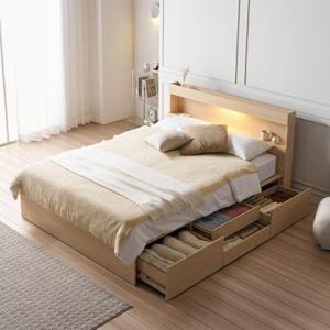 상일리베가구 호텔 클라루 LED 수납 침대 프레임 SS