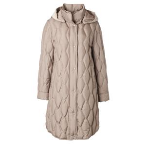 [벨리시앙]니트 후드 배색 구스다운 패딩 HZ4408