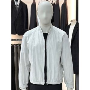 [바쏘옴므]라이트그레이_세미오버핏 스트링 블루종 점퍼 WSY1UA2