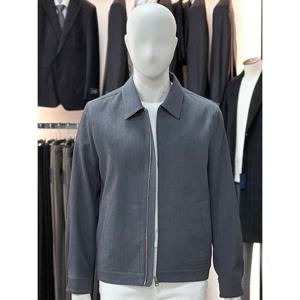 [바쏘옴므]카키_플리츠 집업 카라 블루종 점퍼 WSY1UA23A_SC