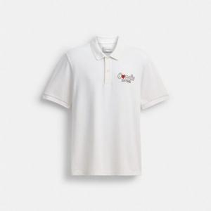 코치 하트 포로 셔츠  CBE92-WHT 화이트