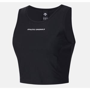 데상트 여성 러닝 크롭 싱글렛 B1 SQ322RST75 BLK0