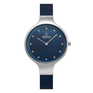 [공식수입정품] 오바쿠 V173LXCLML 스카이 자개 다이얼 스와로브스키 스톤 여성 메탈시계