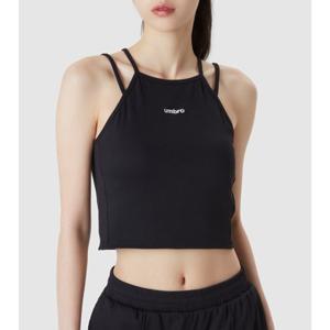 엄브로 우먼스 워터 골지 비키니탑 BB UP322CBR77 BLK0