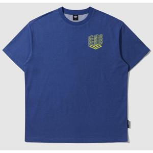 엄브로 아이스코튼 쿨링 웨이브 레터링 그래픽 반팔 티셔츠 BB UP321CRS71 TBL0 SCW0 NVY0